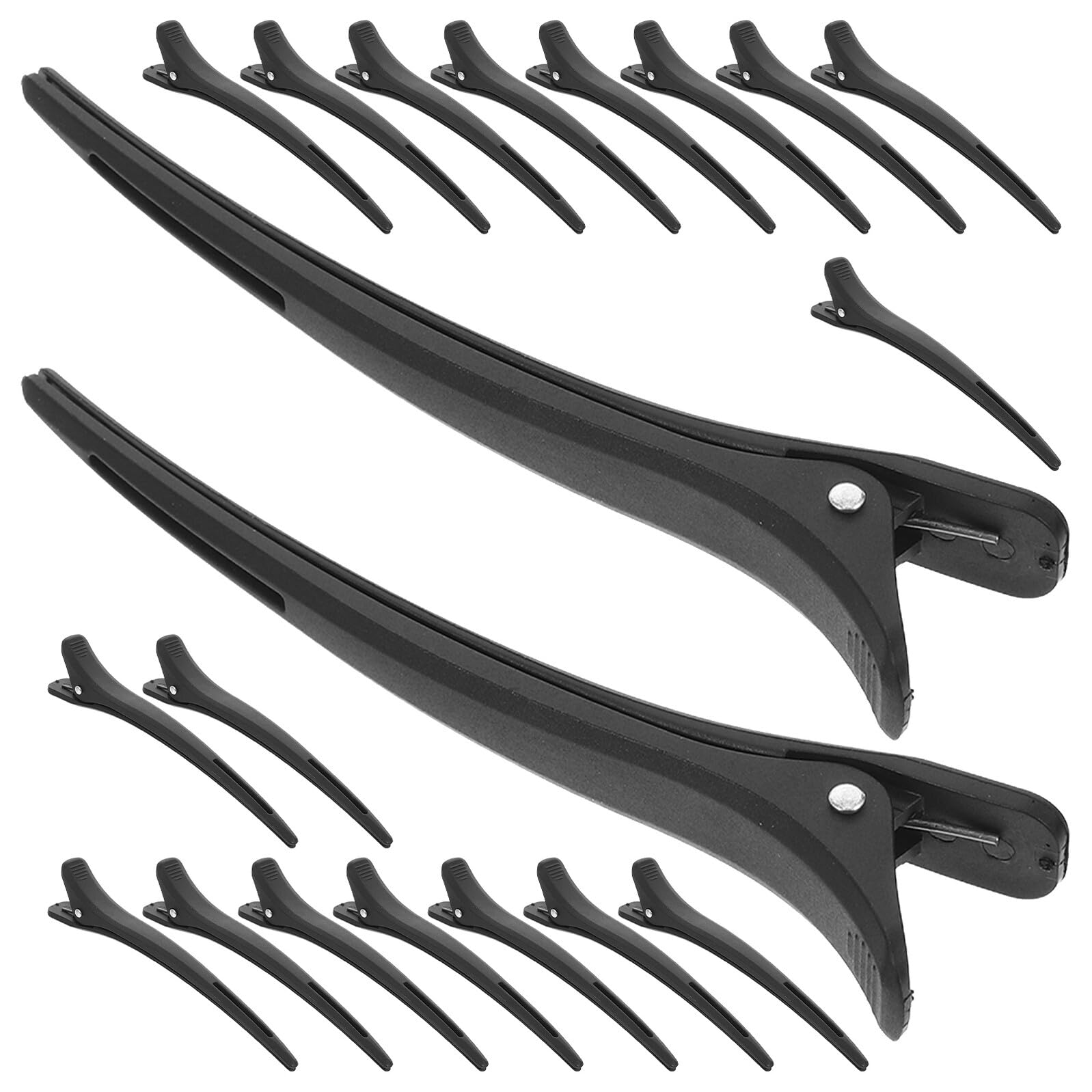 20 Pezzi Mollette Capelli Donna Nere Antiscivolo senza Segni Clip Parrucchiere per Colorazione e Styling Precisione senza Pieghe per Capelli Sottili e Spessi