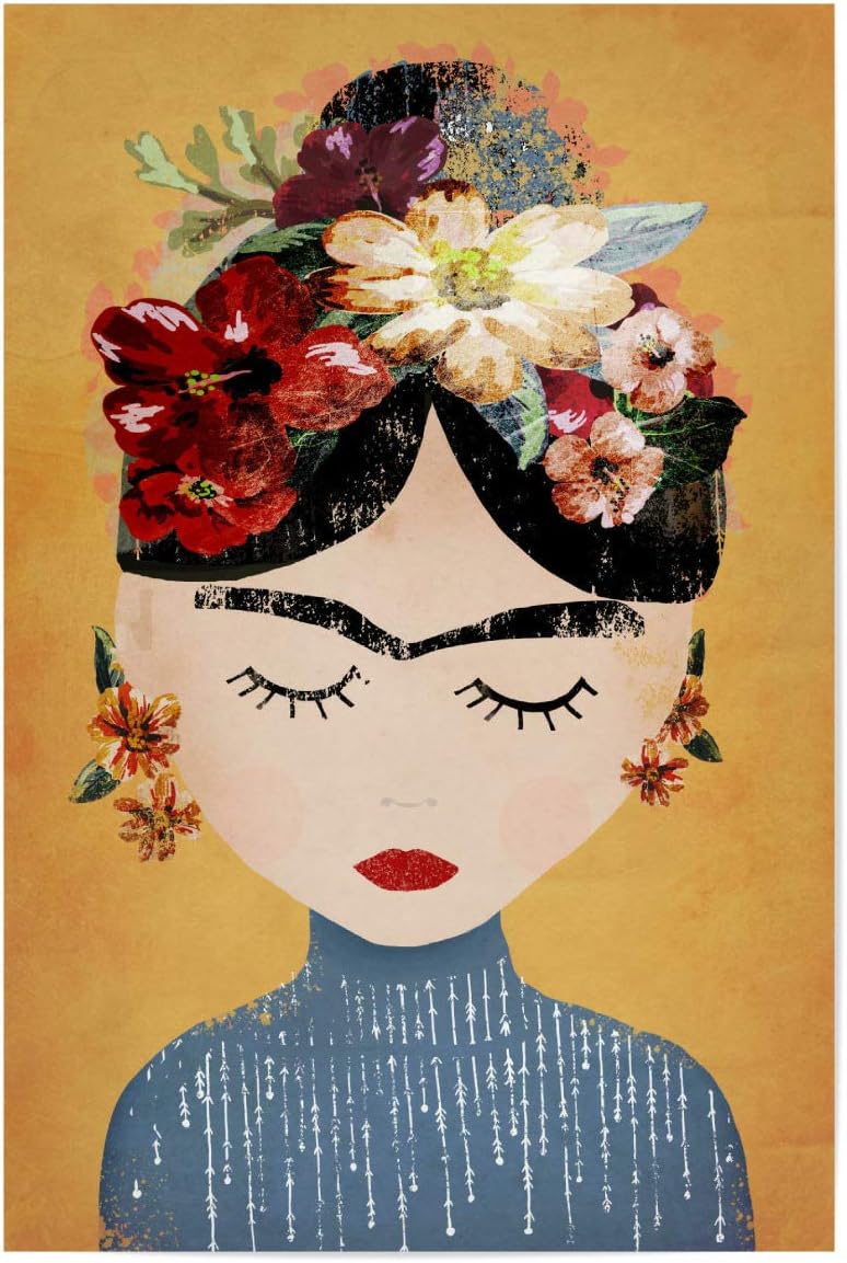 artboxONE Poster People FRIDA (Yellow Version) 30x20 cm design art print by treechild