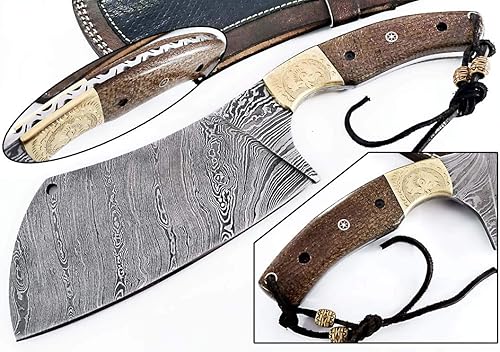 Cuchillo de cocina de chef con hoja de acero de Damasco para verduras y carnes. SM21