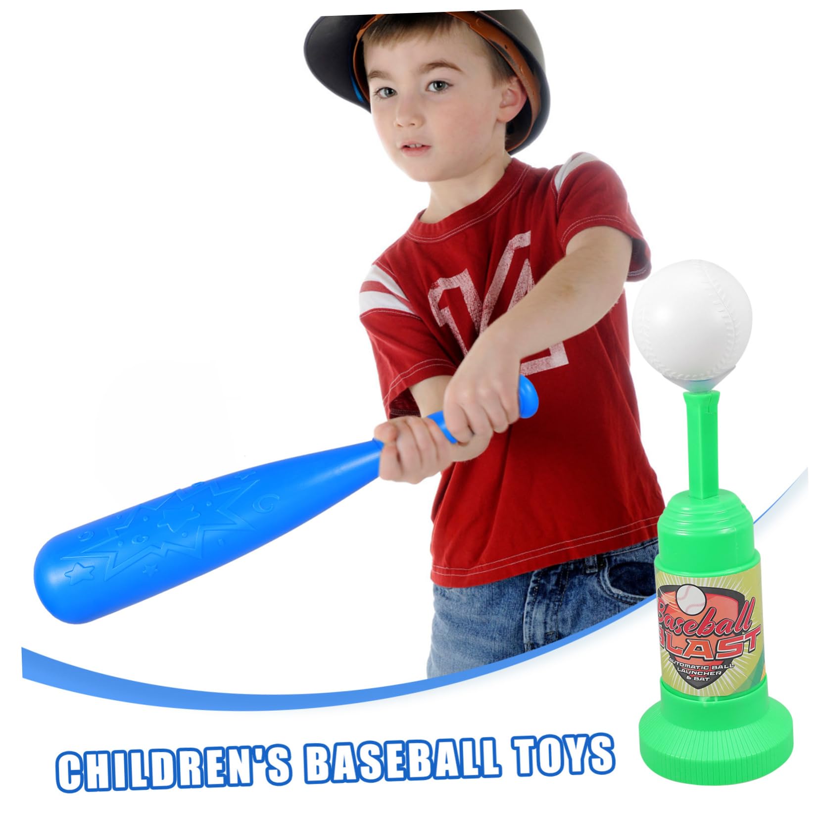 UPKOCH 1 Ensemble de Base-Ball Jouets Balle Enfants Petit Machine à Lancer Automatique Parent-Enfant Outil de Jeu de Base-Ball Batte de Baseball et Lanceur de Base-Ball Abdos