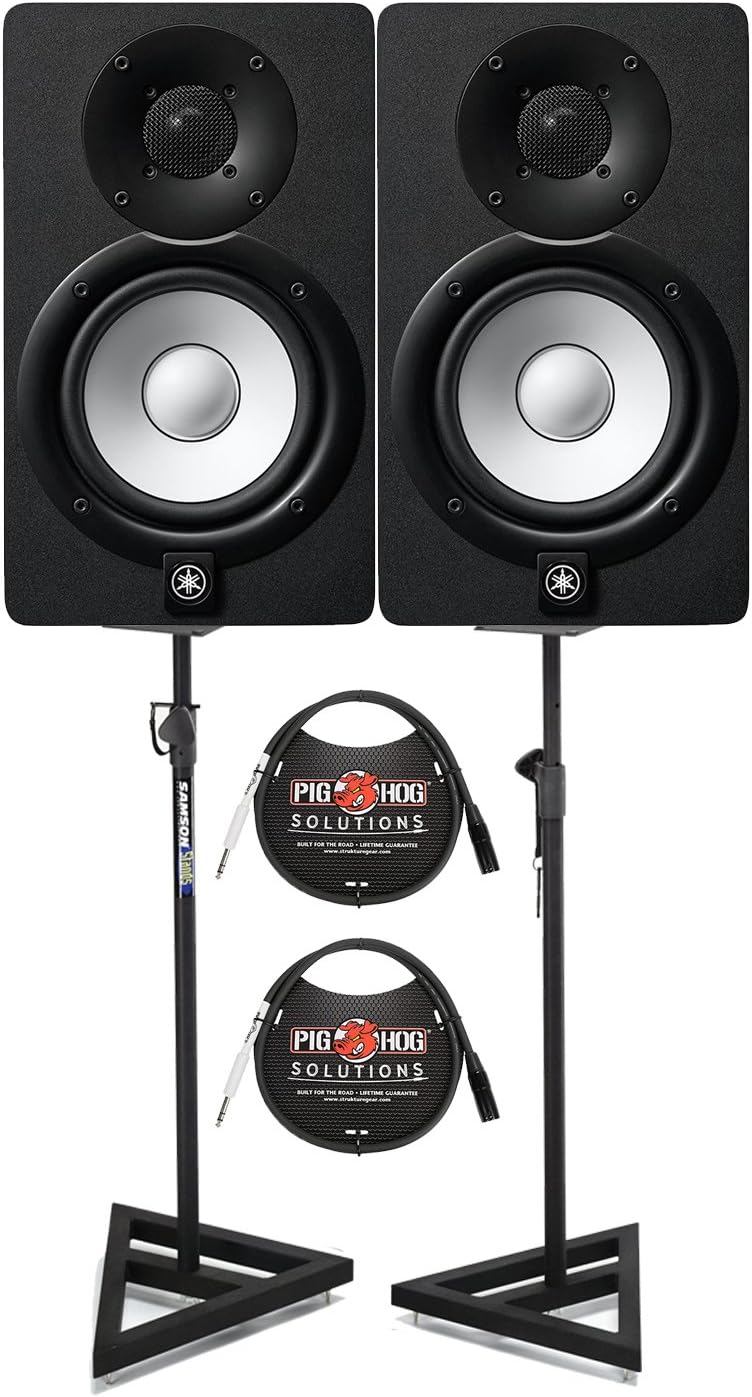 Yamaha HS5 Active Monitors (Pair) with TRS XLRMale Cables