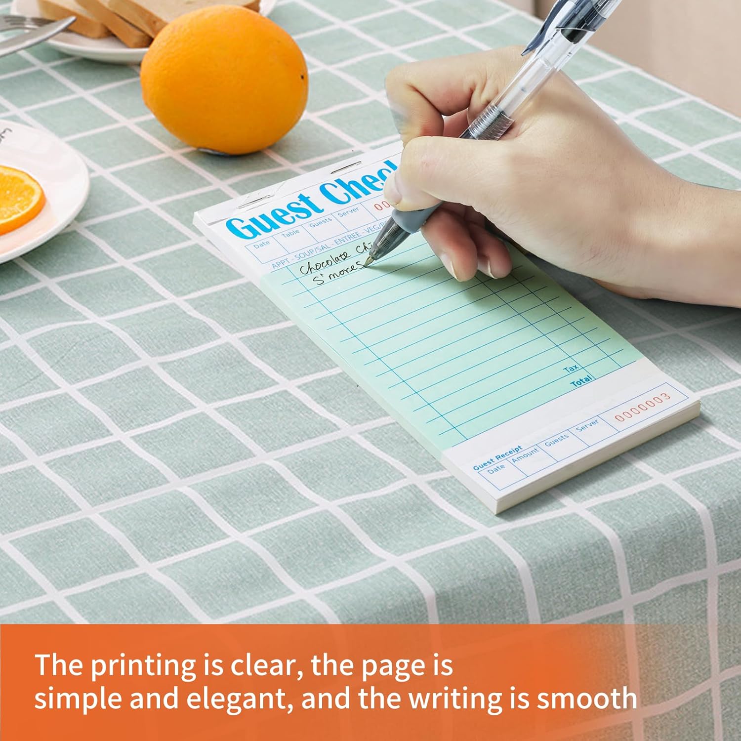 60 Pack/3000 Tickets Guest Checks Books for Servers, Green Server Books for Waitress, Server Note Pads for Restaurants