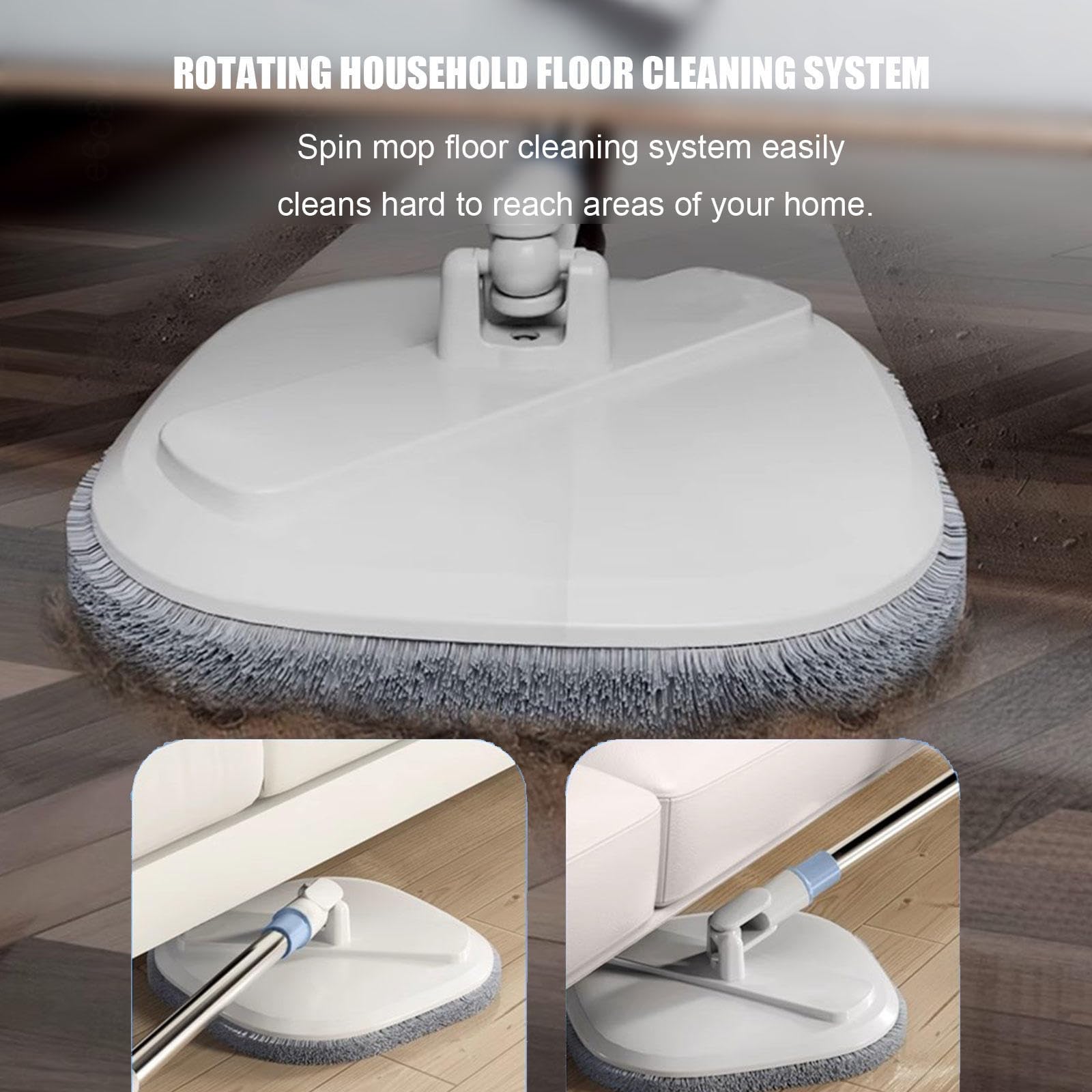 AMNOOL Juego de Cubo y Trapeador Giratorio de Piso Plano con Escurridor - Separa El Cubo de Agua Limpia y Sucia y Fregona Autolimpiante para Suelo Seco/húmedo | Ideal para Dueños de Mascotas