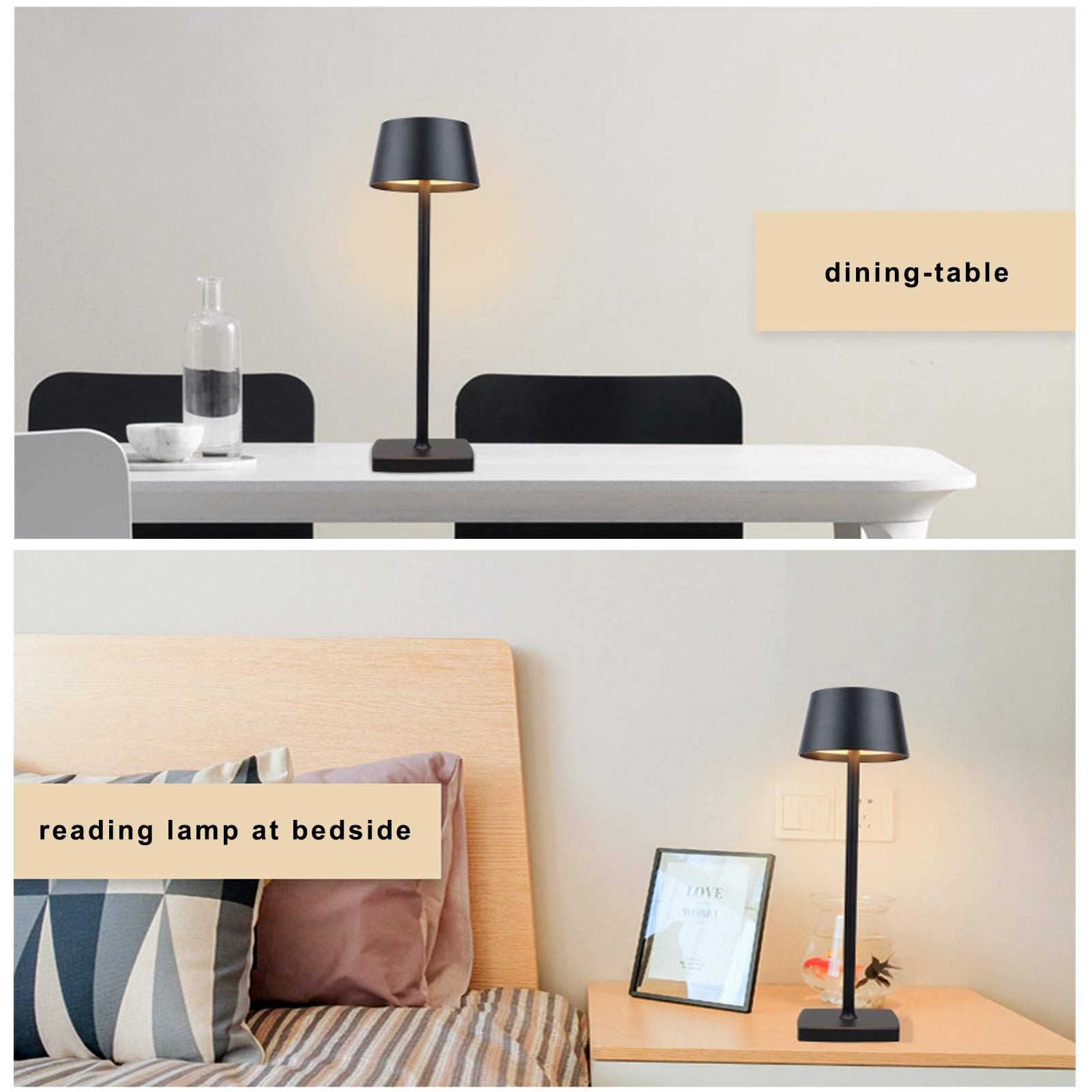 LED Desk Lamp Touch Sensor Adjustable Brightness for Reading and