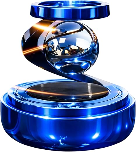 ECOLUX Solar Aromatherapy Car Air Freshener – Solar Powered Rotating Dashboard Perfume Diffuser | Stylish Auto-Rotation Ca...