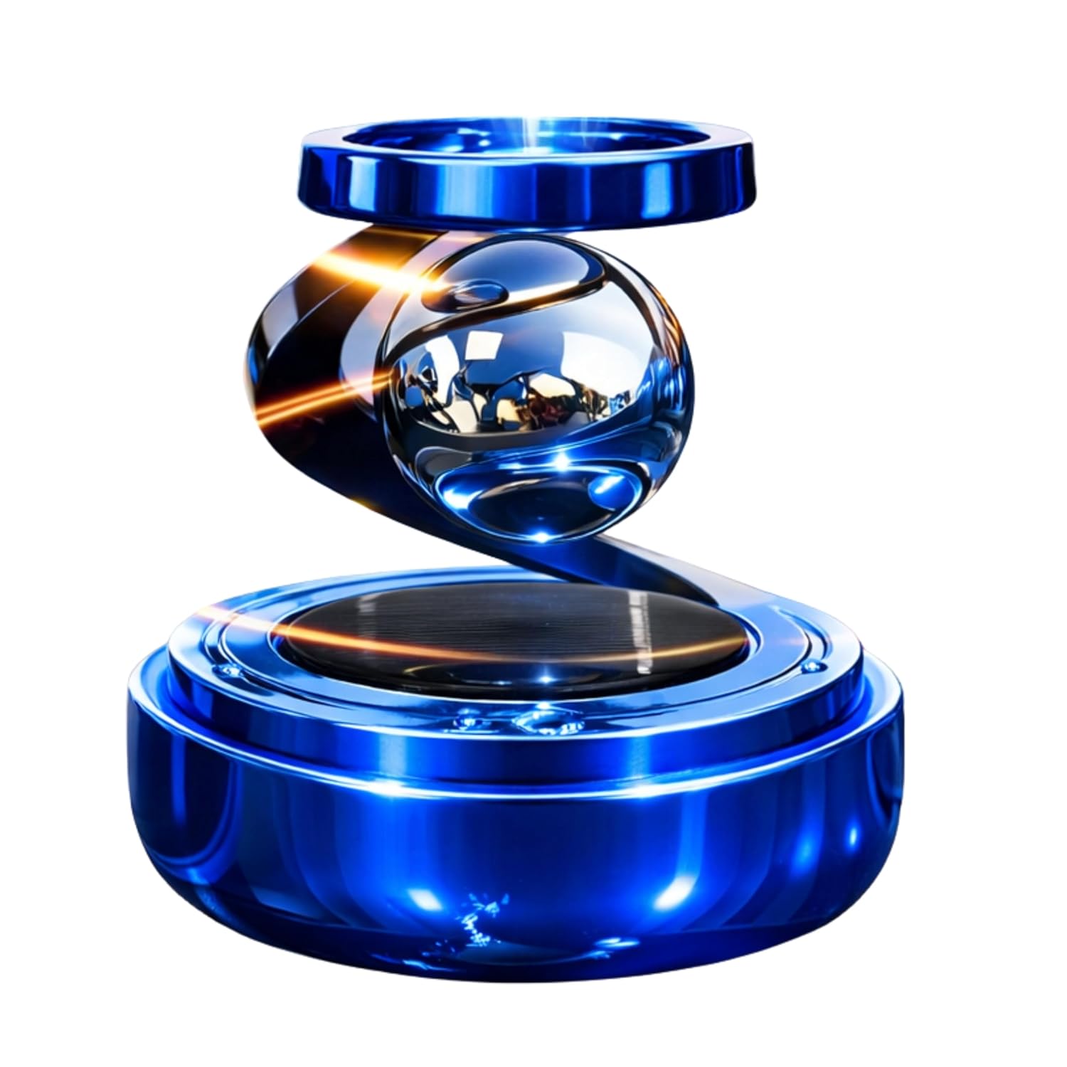 ECOLUX Solar Aromatherapy Car Air Freshener – Solar Powered Rotating Dashboard Perfume Diffuser | Stylish Auto-Rotation Ca...