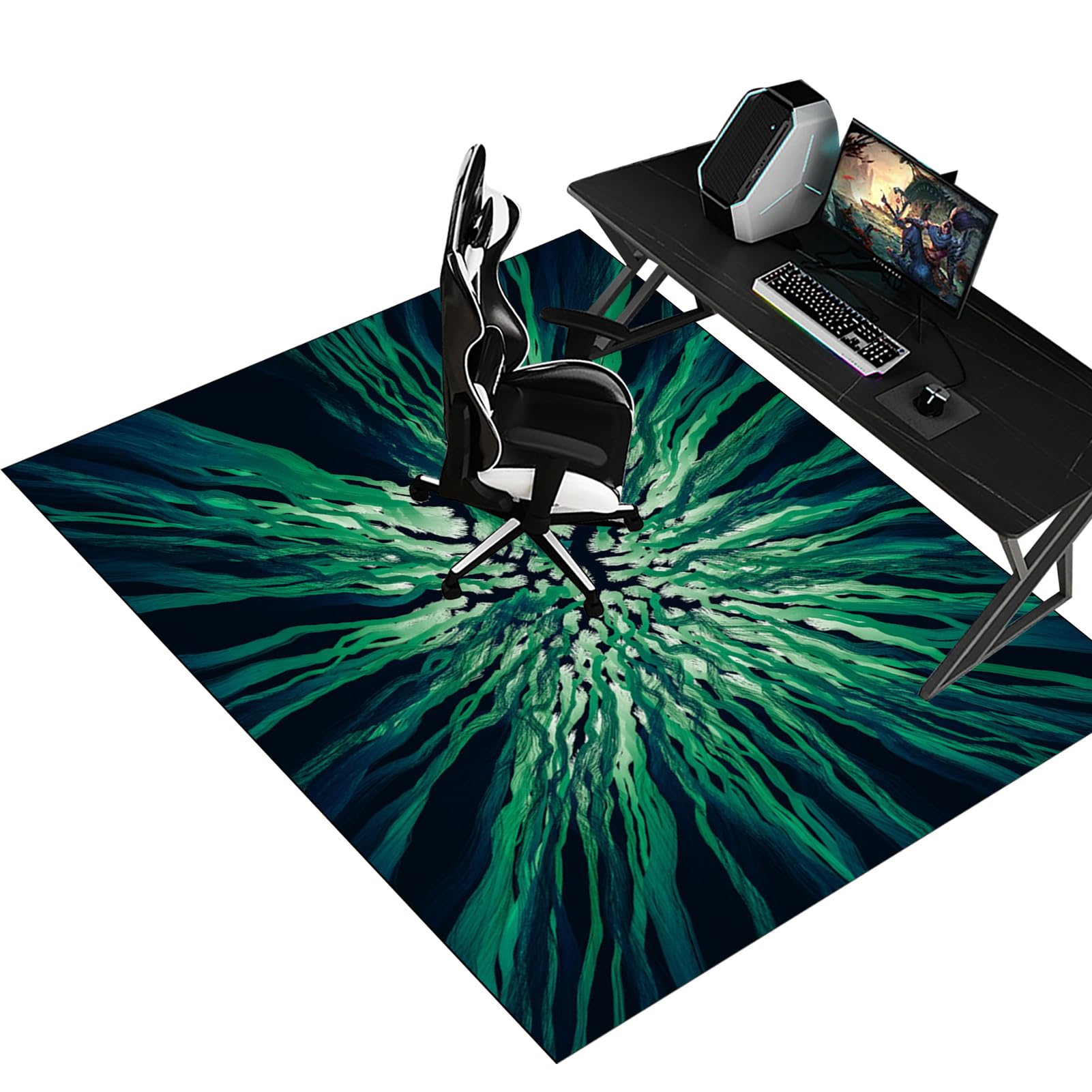 Durable Non-slip Rectangle Desk Chair Mat | Multi-Purpose for Office Hardwood Tile Laminate Floors - 160 x 200 cm