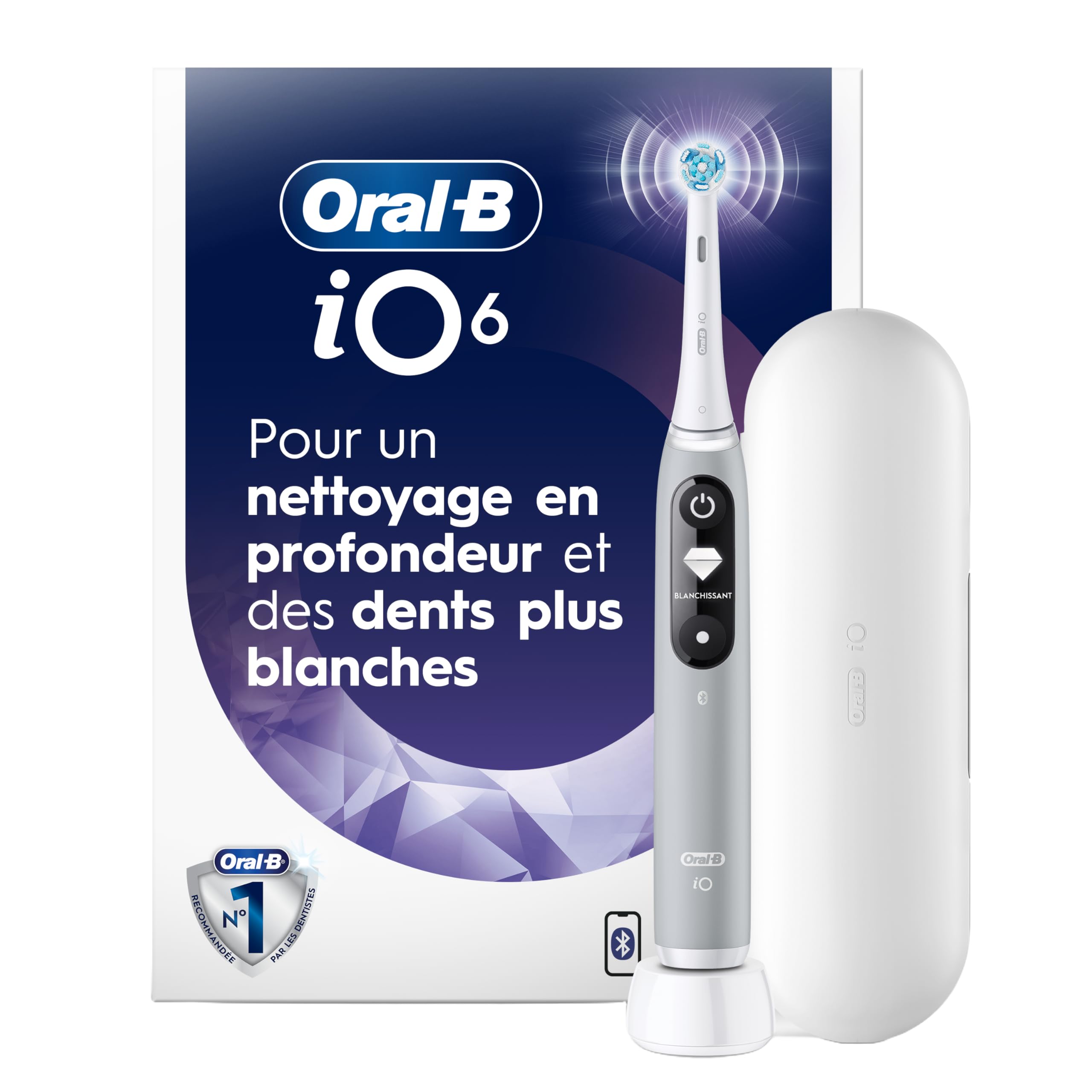 Oral-B iO Series 6 Electric Toothbrush with (1) Brush Head, Gray