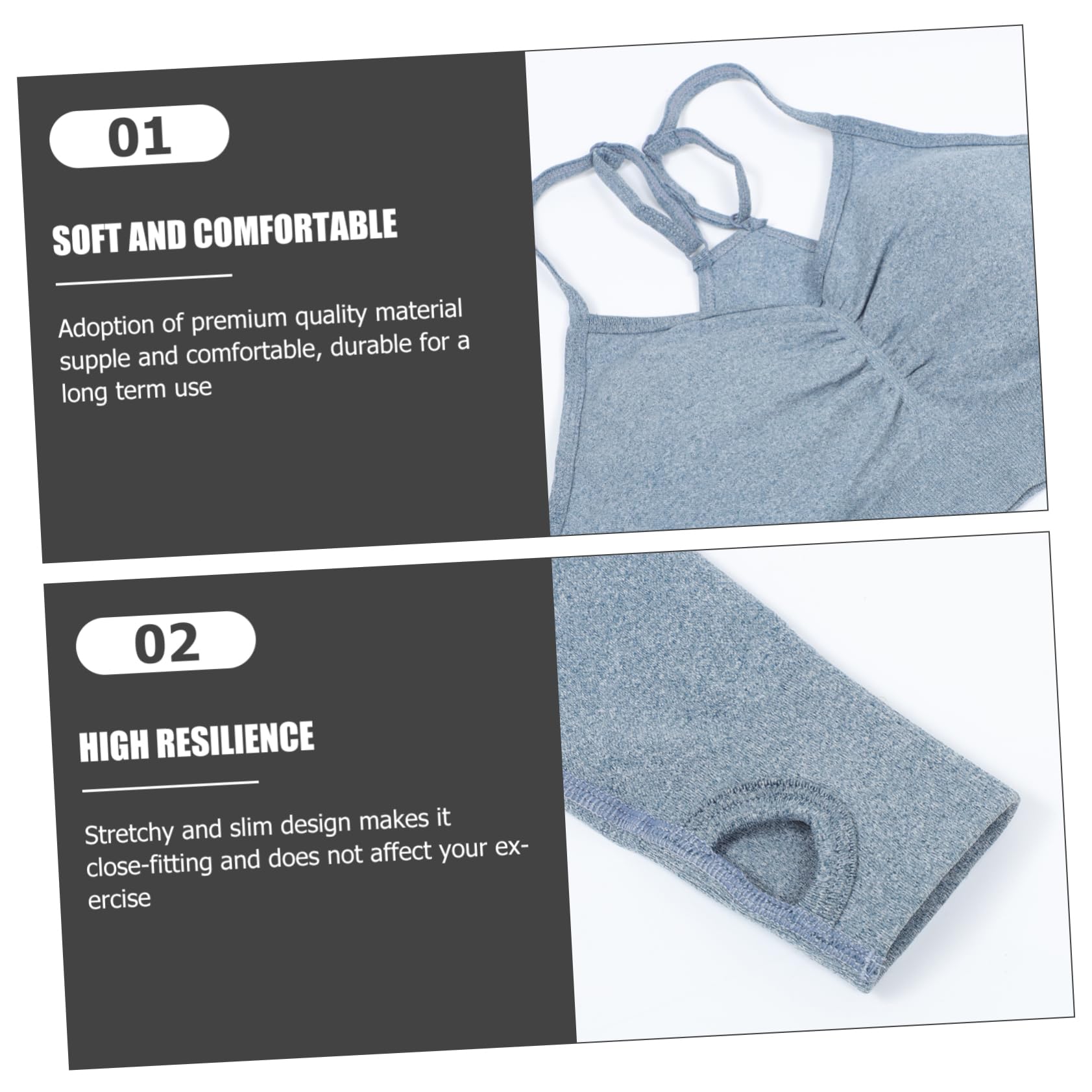 BESPORTBLE Yoga sans Coutures pour Femme Legging Haute Shirt à Manches Longues Tenue De Sport