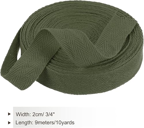 Vista 524 de PATIKIL Cinta de sarga de algodón de 3/4 pulgadas, 10 yardas, cinta de encuadernación al bies, cinta de espiga para costura, envoltura de regalos