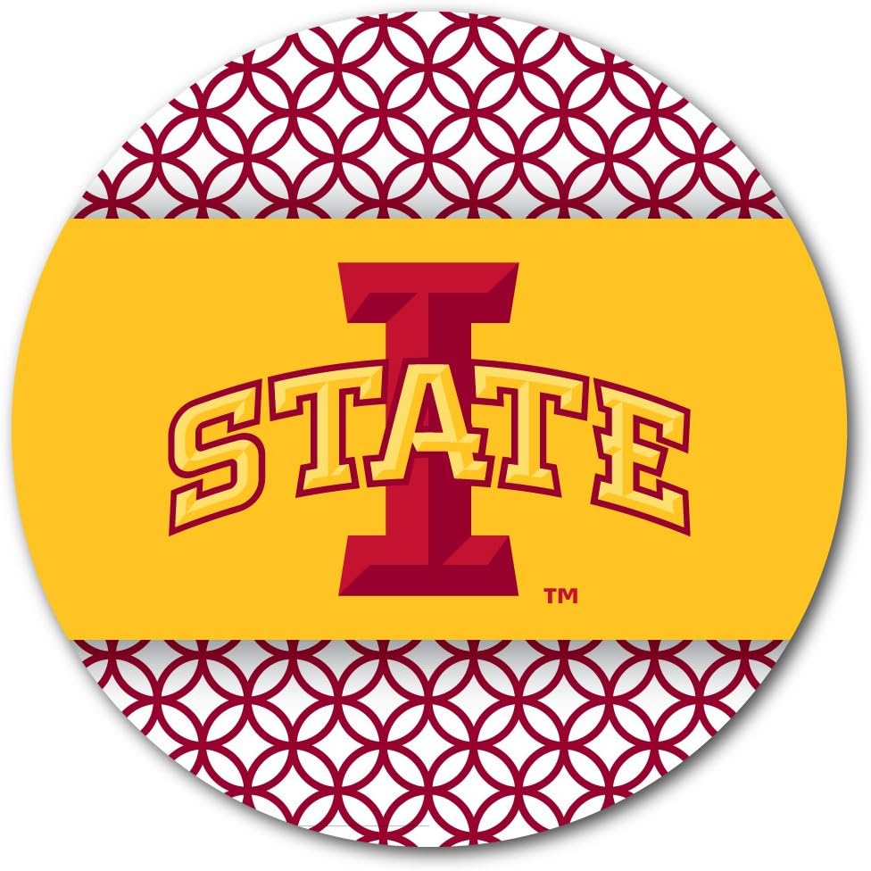 VictoryStore Coasters - Iowa State University Coaster Set, Patterned Design, Set of 4