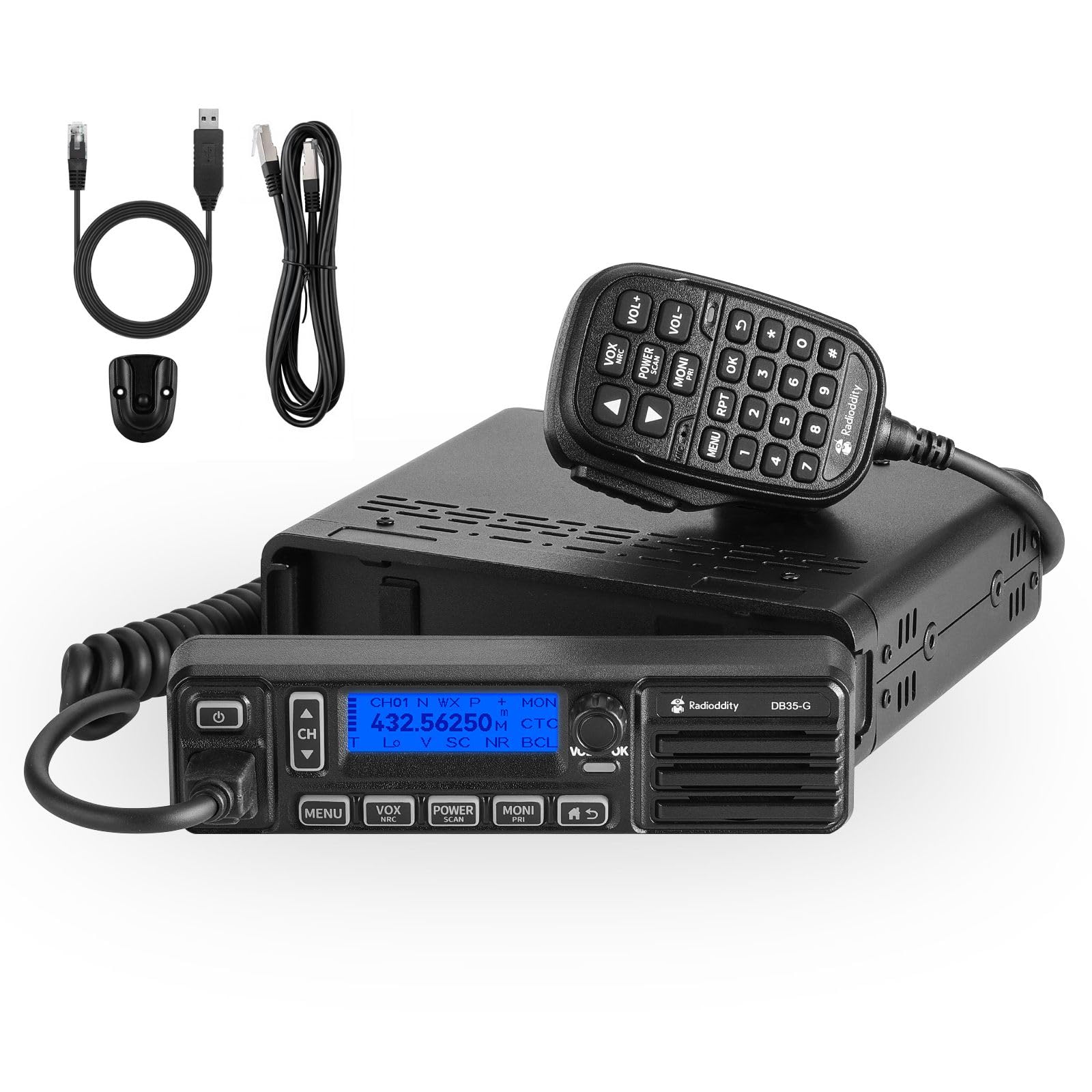 Radioddity DB35-UV Dwupasmowy Radiotelefon Mobilny 35W Odłączany