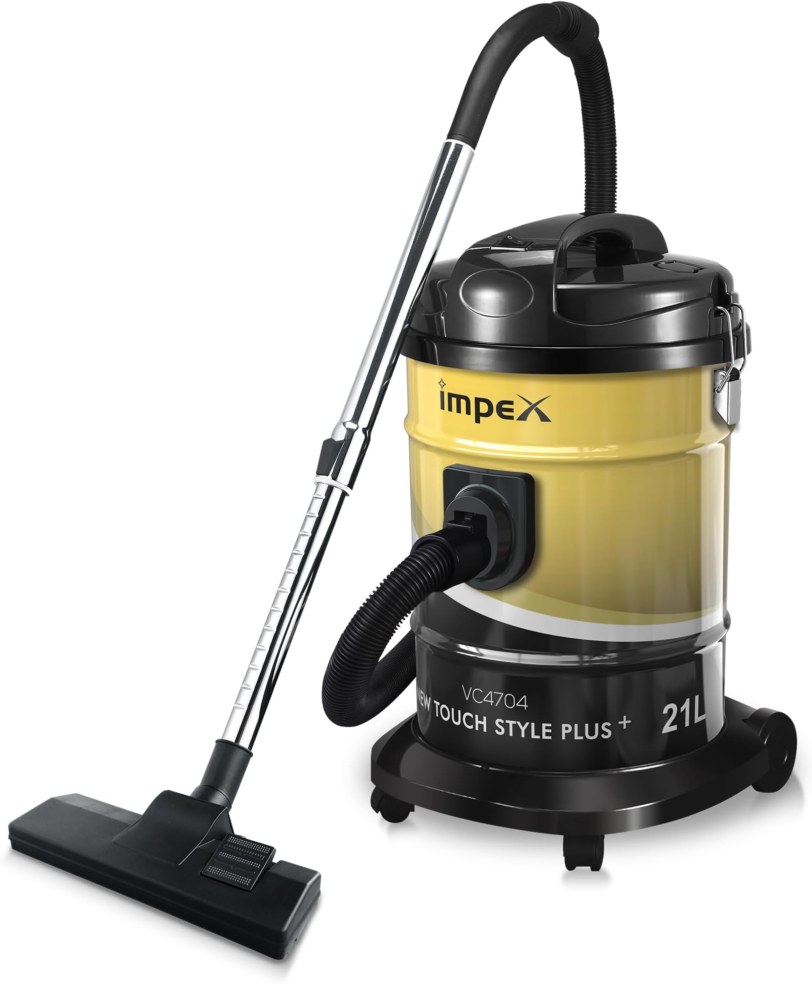 ImpexDrum Type Vacuum Cleaner 21 Liters, Dust Tank Capacity With 5 Meter Power Code, Dust Level Indication, Low Noise Level, Convenient Carrying Handle, Best for Home Office And Mosque