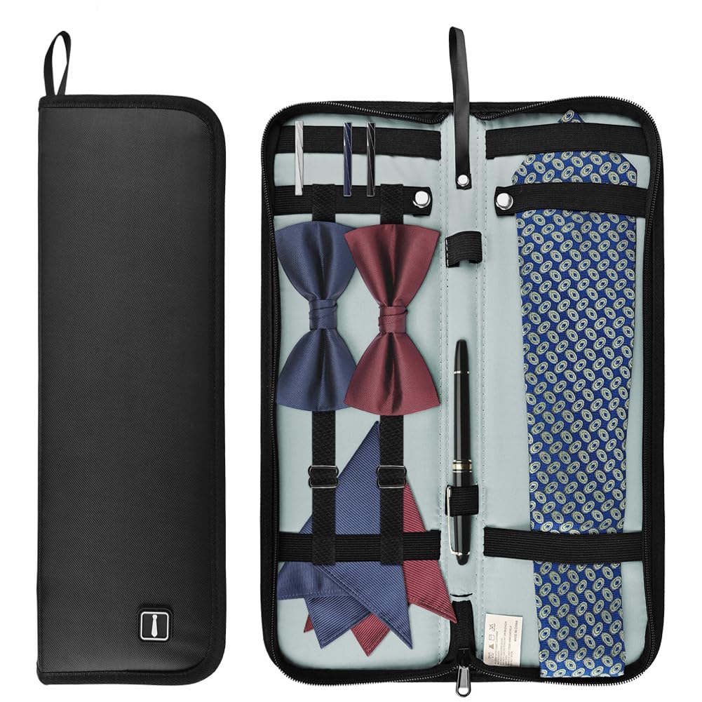 FONHERILI Men's Necktie Travel Case Tie Travel Case Anti-Wrinkle Organizer Box