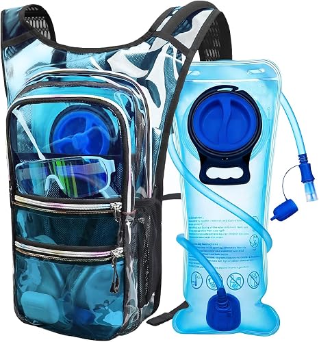 Mothybot Hydration Backpack Pack, Water Backpack 20L Included 2L Hydration Bladder, Festival Essential - Rave Hydration Pack Hydropack for Hiking, Running, Biking, Festival Gear