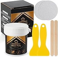 Vista 8 de Deuvuo Relleno de madera, relleno de masilla de madera blanco, nuestro relleno de grano de madera ofrece una solución rápida y duradera