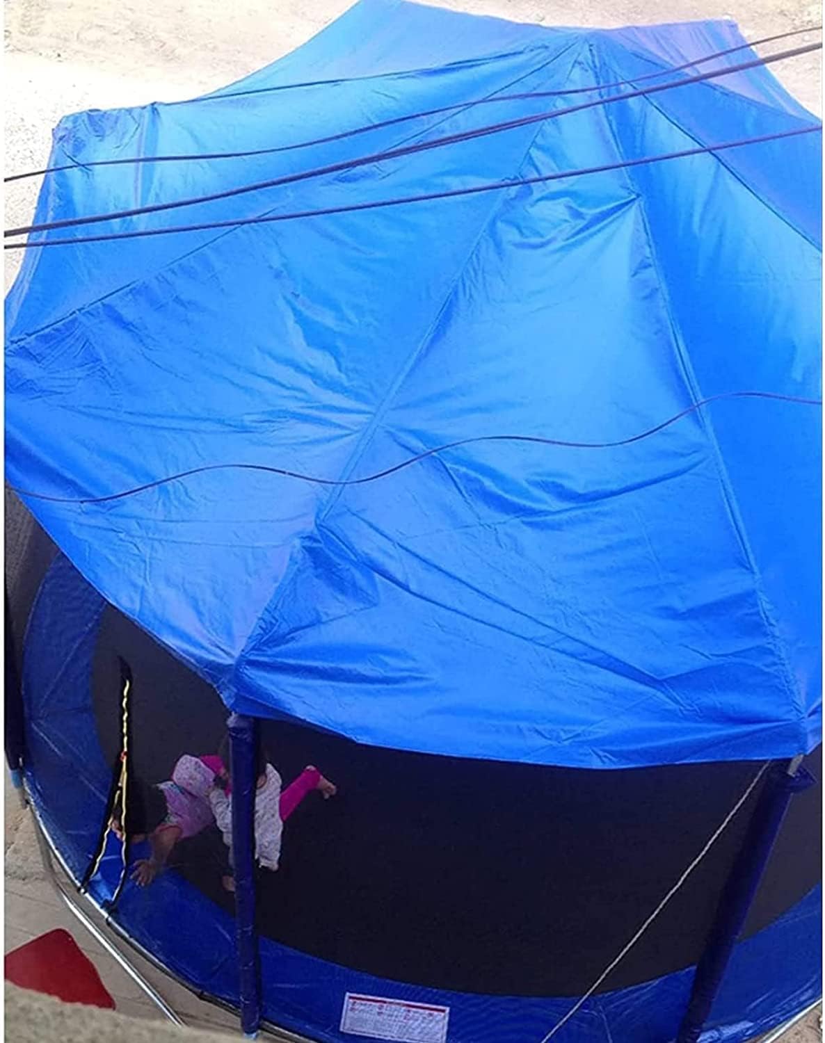 Trampoline Canopy Sun Shade Cover for 6-16FT Outdoor Trampolines - Durable Tent Sunshade (14FT) - Perfect UV Protection & Weather Resistance Accessories