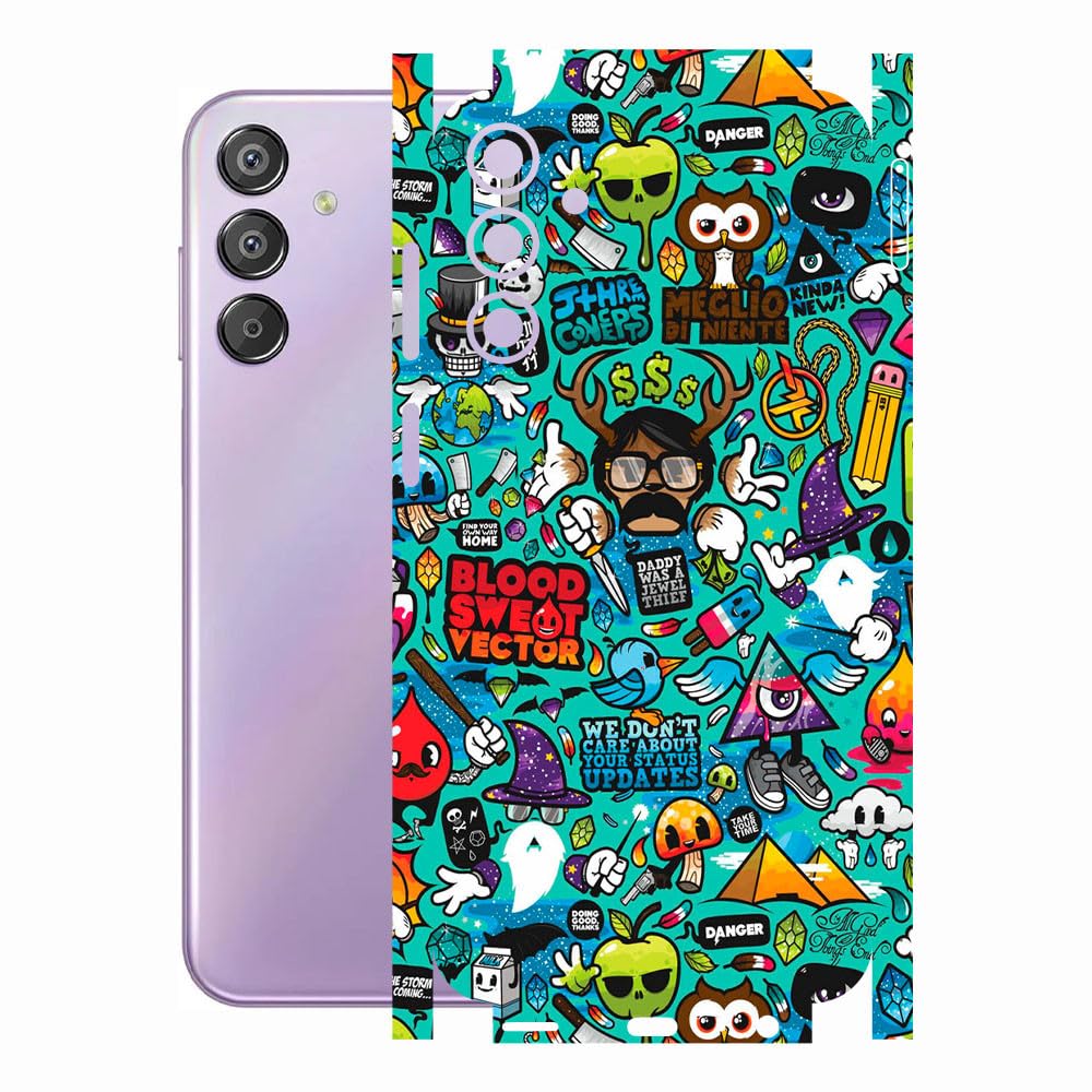 AtOdds - Compatible for Samsung Galaxy F15 (5G) - Mobile Back Skin Sticker - Lamination - Back Screen Guard Protector Film Wrap (Design - Graffiti) (B0CY9JGTPT) Amazon Price History, Amazon Price Tracker
