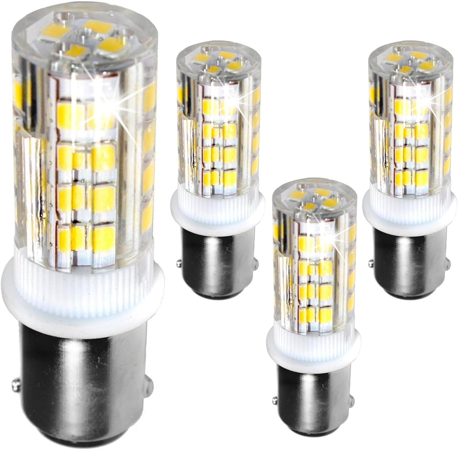HQRP 4-Pack Sewing Machine LED Light Bulb Compatible with Janome (Newhome) 108 134D 204D 659 1004 1612 1622 1814 1818 1822 3125 3434D MC4018 My Excel 4023 MX3123 TB-12