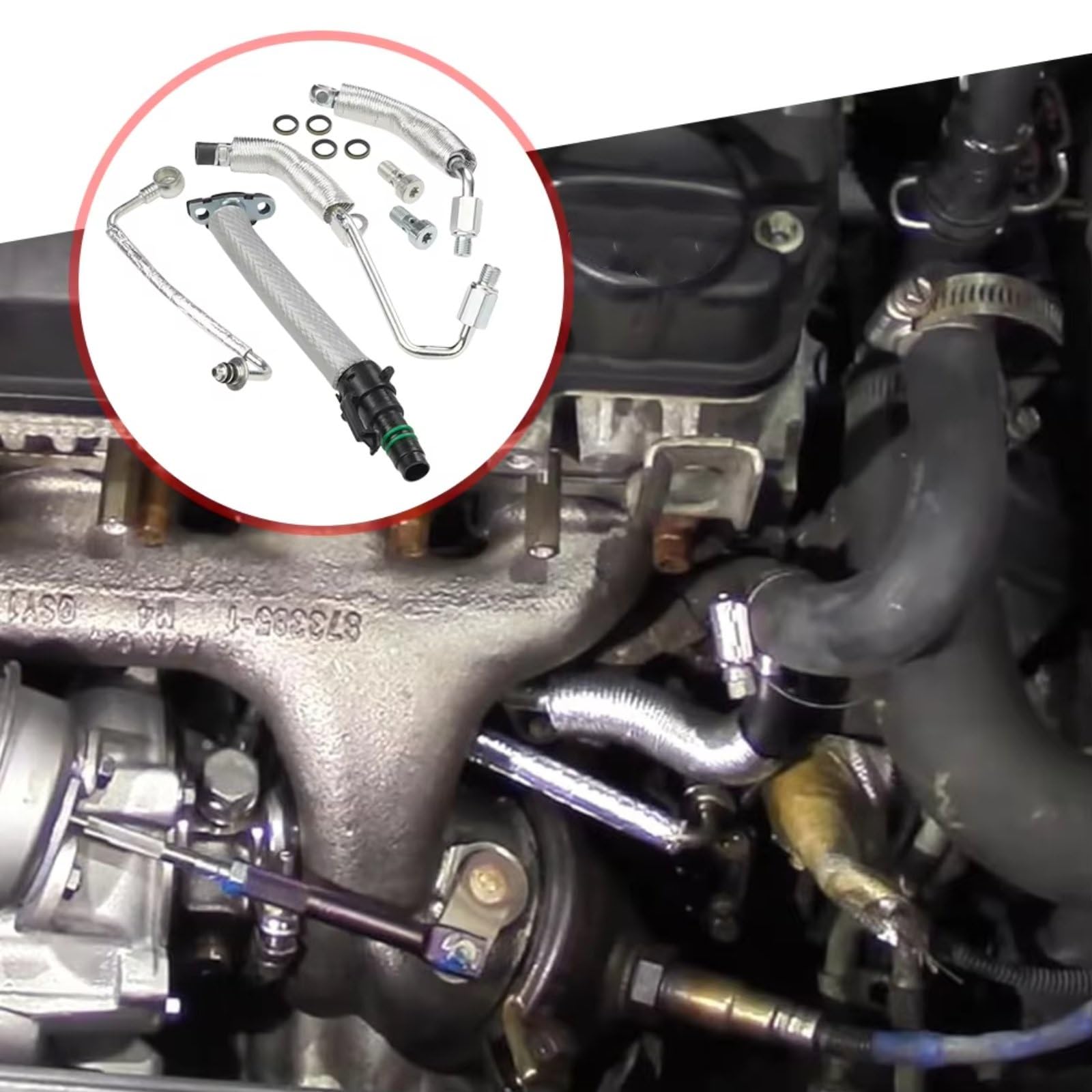 manguera Compatible Con Buick Para Encore 2013 2014 2015 2016 2017 2018 2019 2020 2021 Línea Drenaje Retorno Aceite Para Turbo Kit Tubería De Alimentación Aceite 55592600