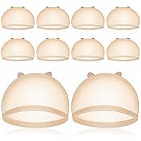 Vista 8 de IKOCO Gorra de peluca HD, 8 piezas, gorra de peluca transparente para mujer, con encaje frontal, ultra fina, color marrón