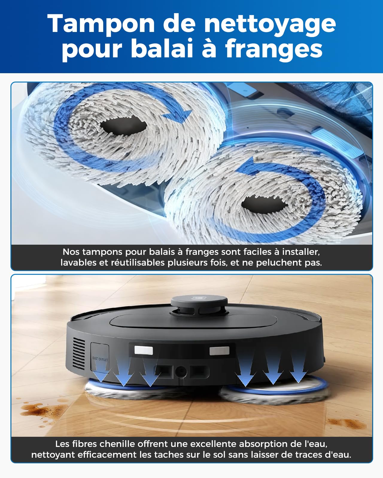 T50 OMNI Gen3 Accessoires pour Ecovacs Deebot T50 PRO OMNI Gen3/T30C Omni/T30C Omni Gen2,27 Pièces:1 Brosse Principale,6 Brosses Latérales,6 Sacs à Poussière,4 Filtres HEPA,8 Lingettes de Nettoyage