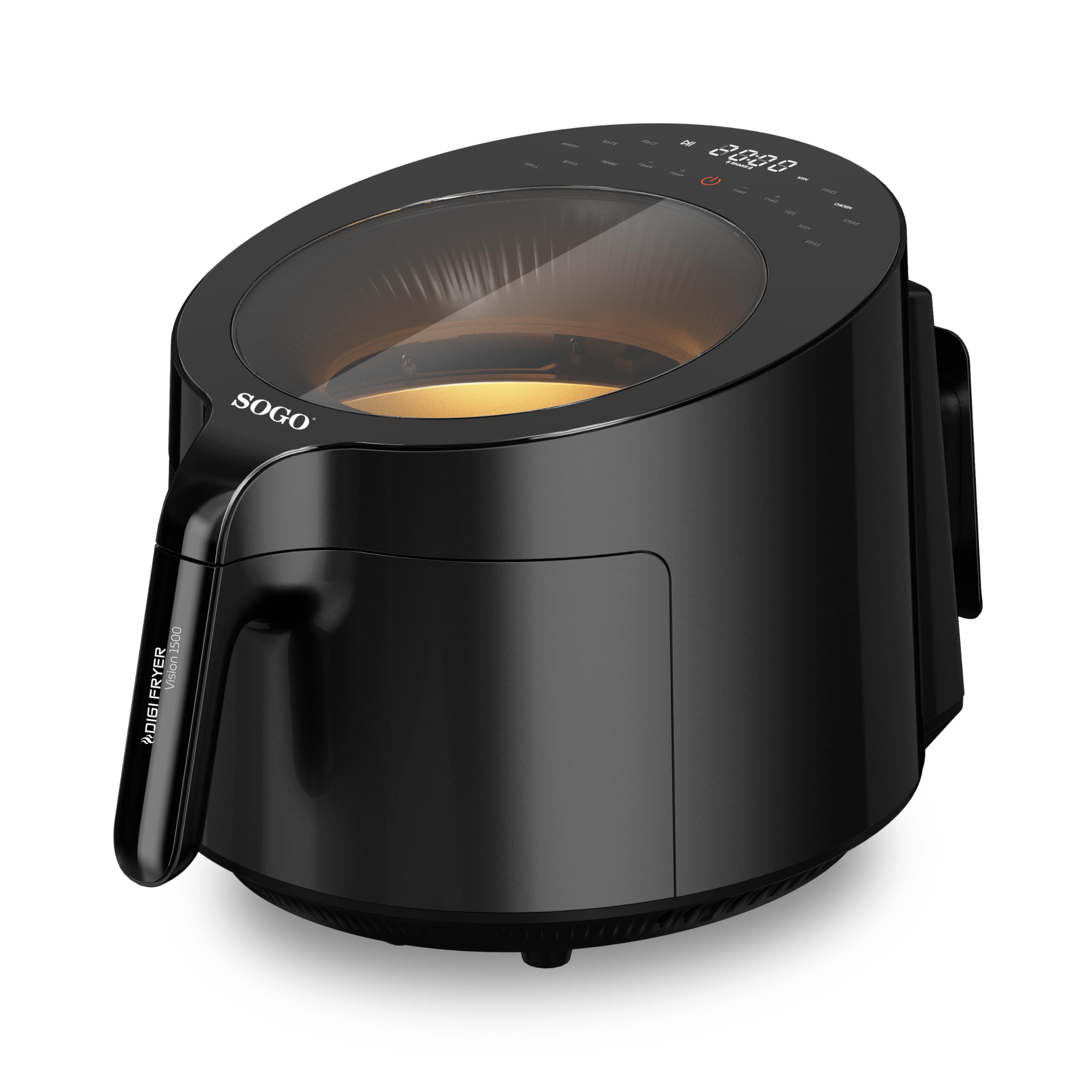 SOGO Freidora de Aire 5L sin Aceite - Cocina Saludable con 80% Menos Grasa - 12 Modos de Cocción para Recetas Versátiles - Air Fryer con Pantalla Táctil LED y Accesorios Aptos para Lavavajillas