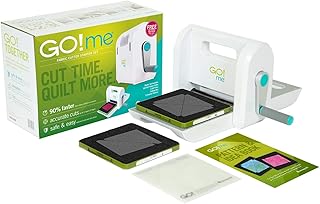 AccuQuilt GO! Me Fabric Cutter Starter Set Including 2 GO! Dies, a Cutting mat and 5 Patterns with Easy Instructions Designed for All Skill Levels. Compatible with Over 200 GO! Dies!