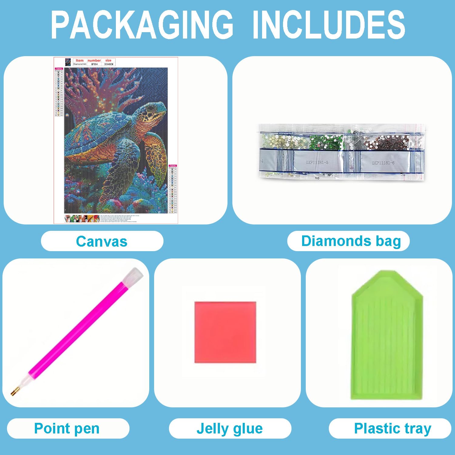 OSLEY Diamond Painting, kit per pittura con diamanti 5D fai