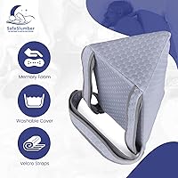 Vista 5 de Almohada posicional – Almohada de espuma viscoelástica antironquidos – Ideal para alivio de ronquidos relacionados con la garganta y apoya una