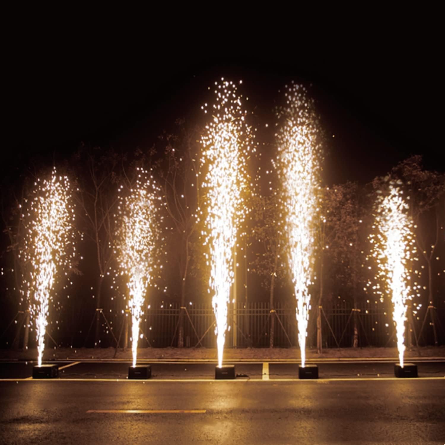 4 piezas polvo de máquina de chispa fría, polvo de complejo de titanio 200 g con sello efecto escenario máquina polvo para escenario fiesta boda máquinas especiales