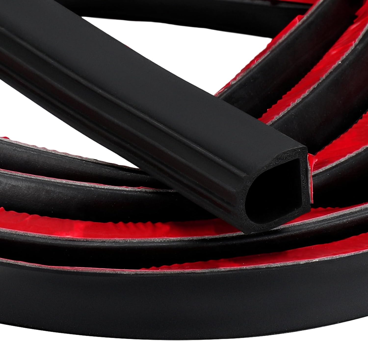 Photo 1 of Rubber D Shape Door Seal Strip 1" RV Slide Out Seal Self Adhesive EPDM Rubber Heavy Duty Automotive Weather Stripping for Fill Gaps Apply to Car Truck RV Boat Home Application (35 Feet)