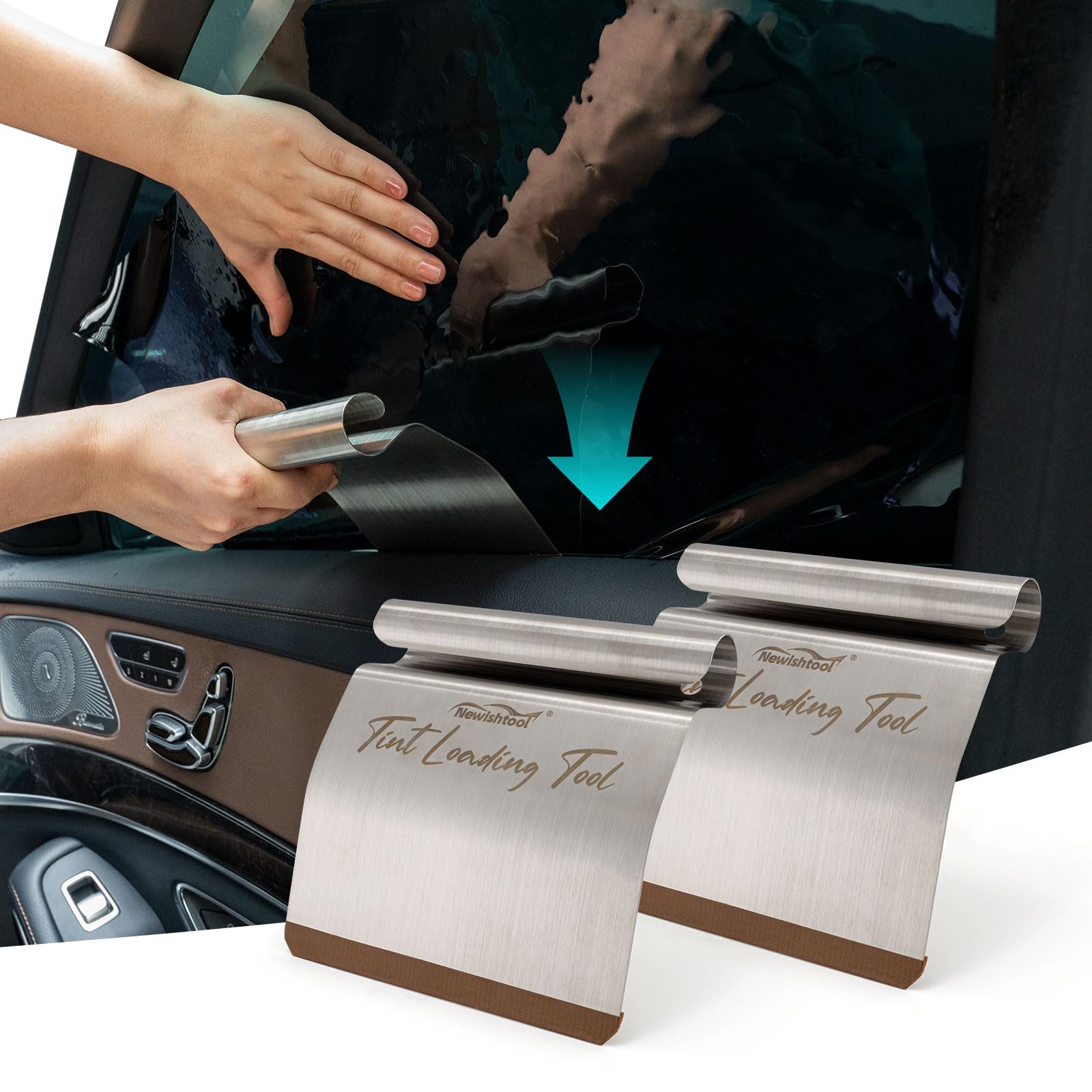 Snapklik.com : Window Tint Tool Film Loading Tool, 2 PCS Stainless ...
