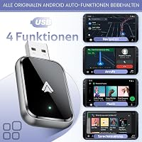 AIZEO Android Autó Vezeték Nélküli Adapter - Vezetékes Android Auto Átalakító Gyors Bluetooth Kapcsolattal, Kompakt Méretű Autós Kiegészítő  4