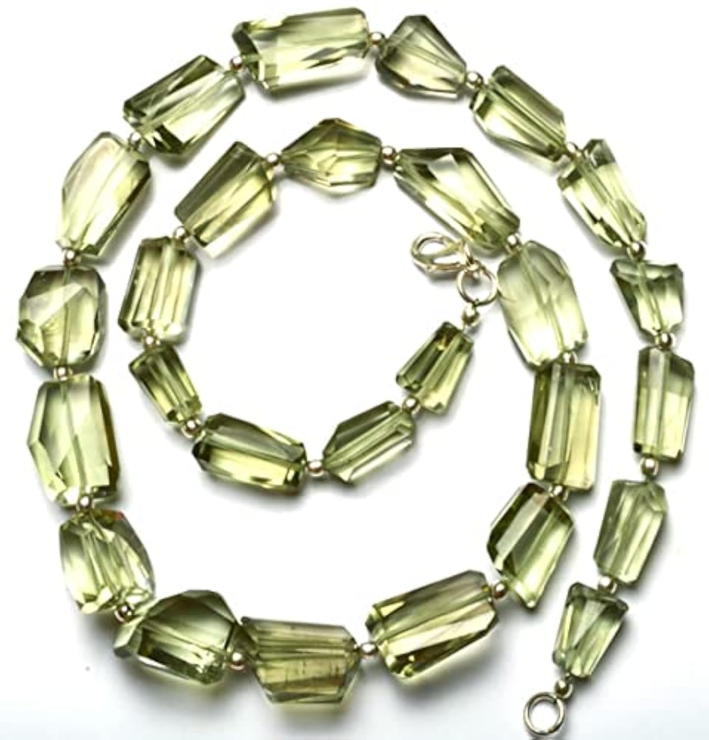 Prasiolite naturelle perles pépites facettées 6x12-12x18mm pour fil bijoux 45cm