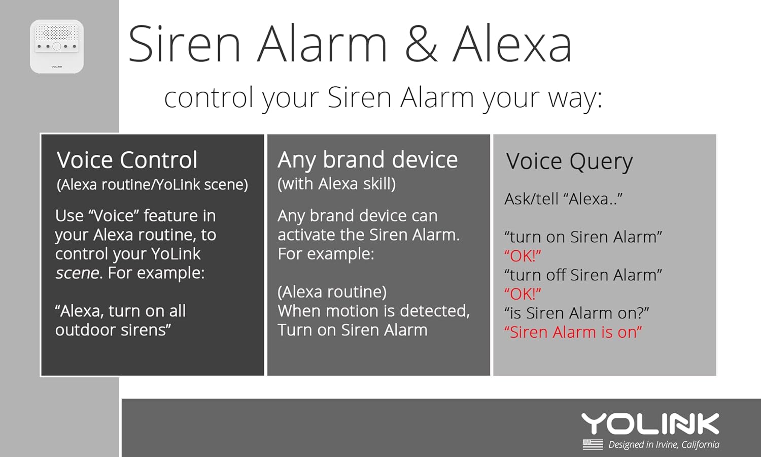 Grеаtеѕt Prоduсt Smart Siren Alarm, LOUD 110 dB Sounder, Wireless Alarm for Home Security/Intrusion/Burglar Alarm, Panic Alarm, Audible Alerts, Remote Control, Works with Alexa, Google Assistant, IFTTT - Hub Required