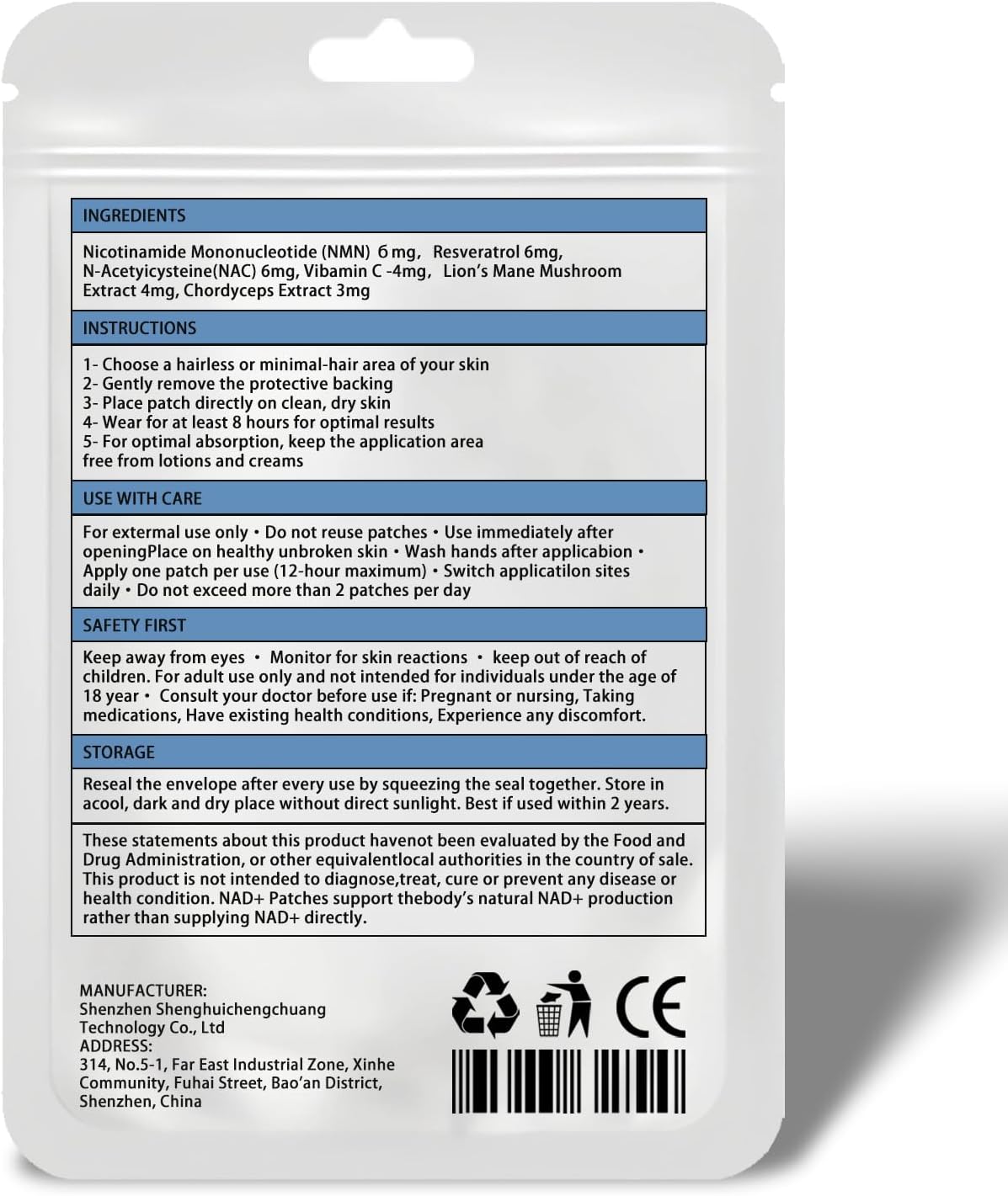 NAD+Patches,Vegan, 60 Count | NAD Patches for Women & Men | NAD+ Patch for Energy & Healthy Aging | with CoQ10 & Nicotinamide | Comfortable All-Day Wear 60 Day - Image 7