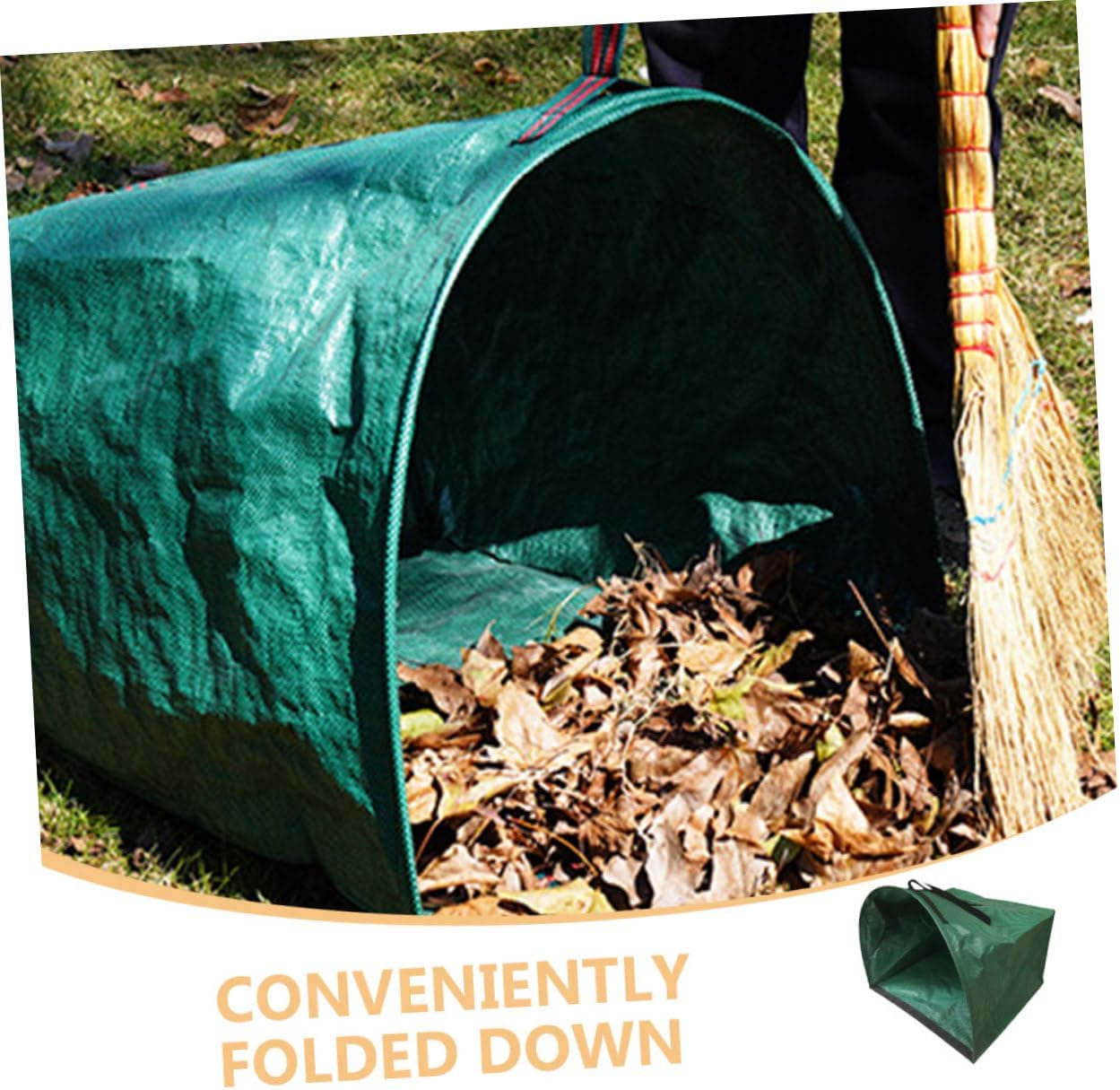 Yardwe 1pc Reusable Heavy Duty Leaf Bag Holder Collapsible Waste Container for Garden Debris Collection Design Reinforced Handles for Garden Cleanup and Lawn Maintenance