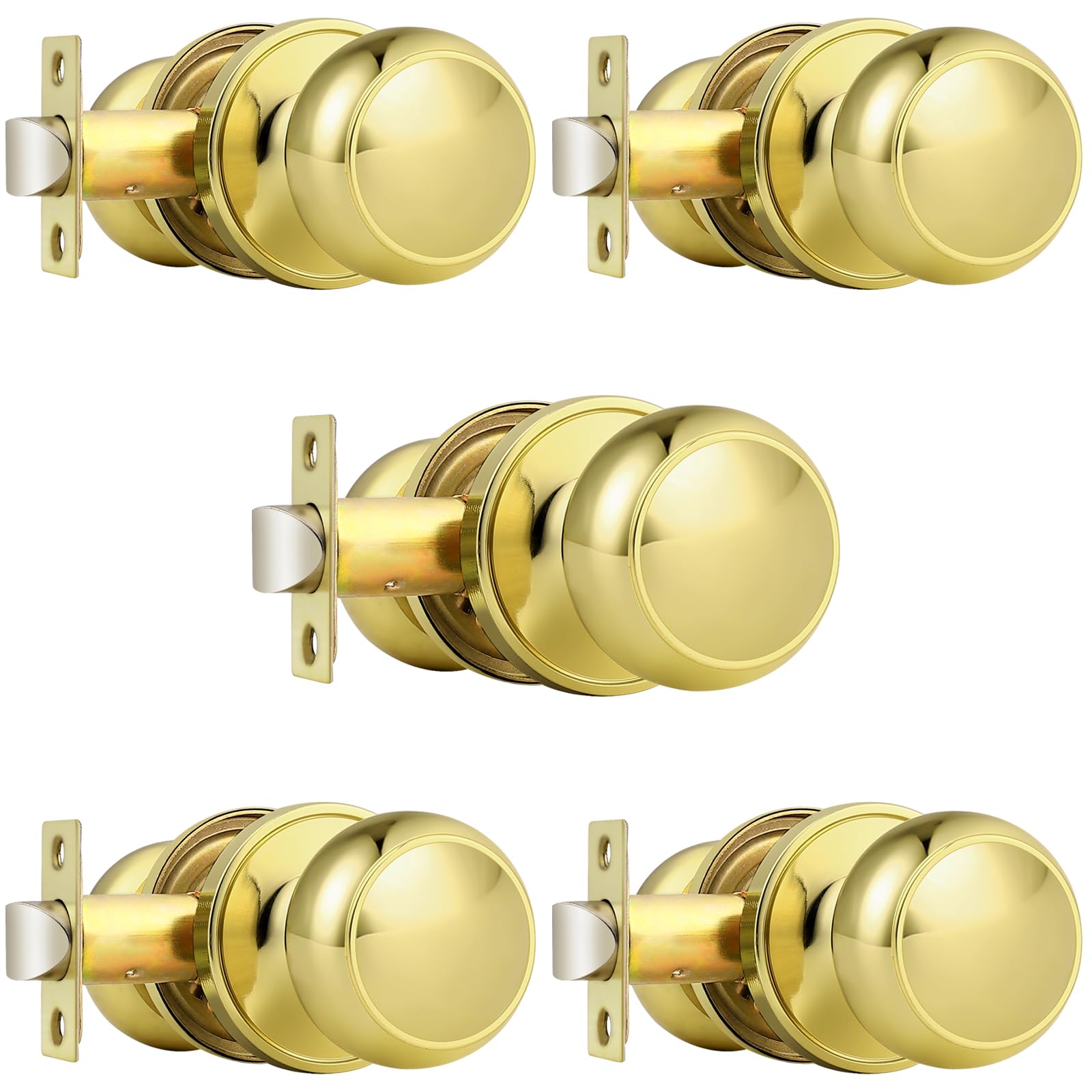 Probrico Gold Dummy Door Knobs - 2 Pack -27