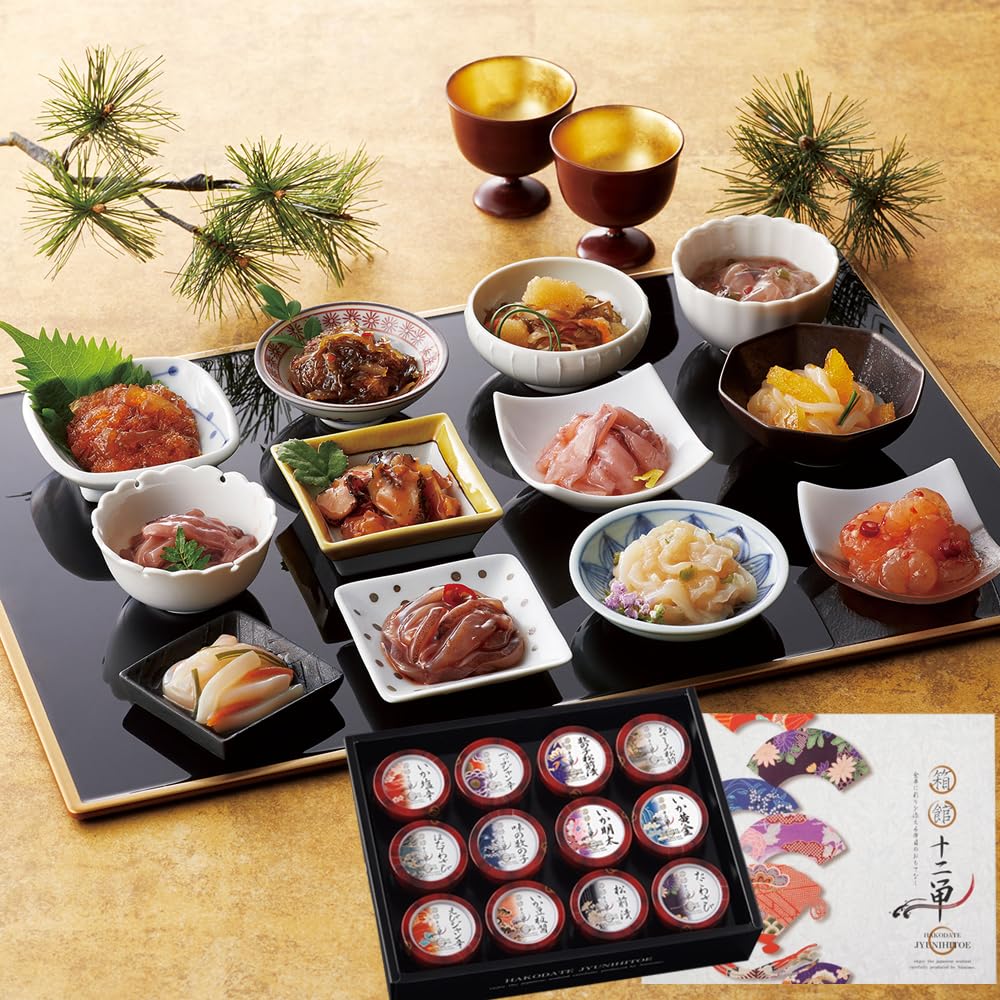 あぐりの匠 函館・布目「十二単」12種の海鮮珍味 おつまみセット 各70g [化粧箱入]