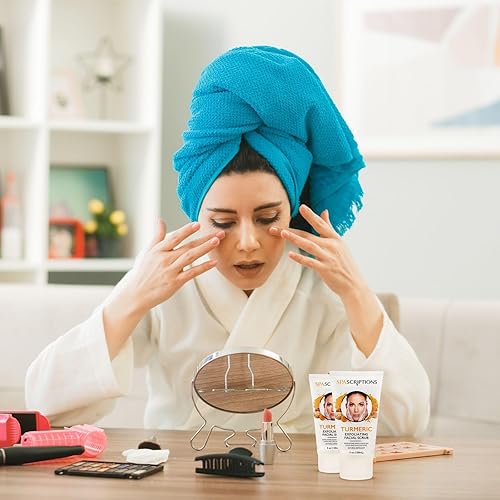 Miniatura 8 de Exfoliante facial exfoliante de cúrcuma exfoliante natural para limpiar la piel, lavado facial - 5 onzas de limpieza profunda y rejuvenecimiento