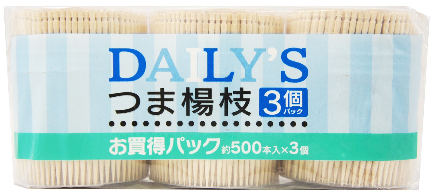 大和物産 爪楊枝 ナチュラル 6.5cm デイリーズ SL-500 500本入…
