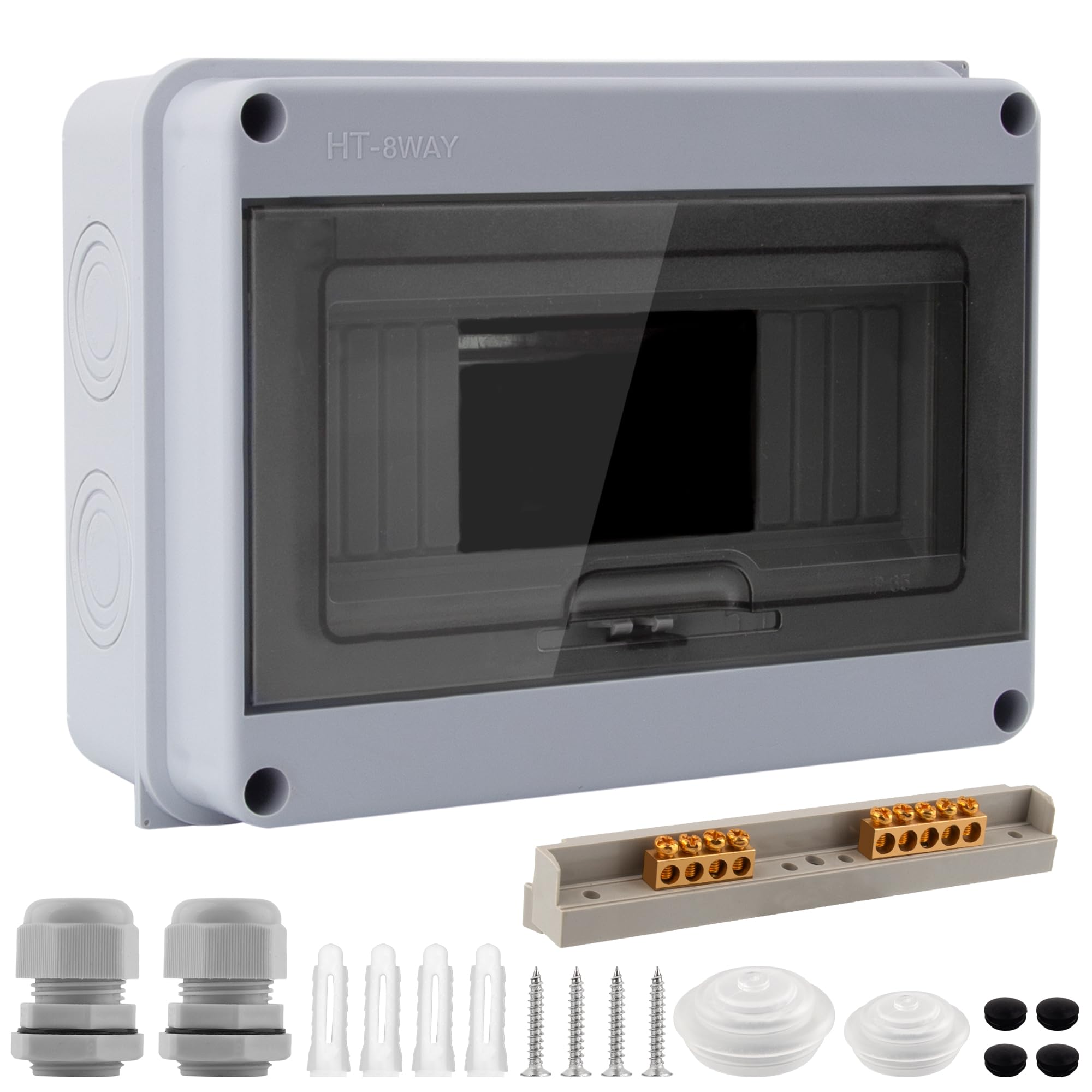 Buy Power Distribution Box 8 Way Circuit Breaker Box Waterproof ABS