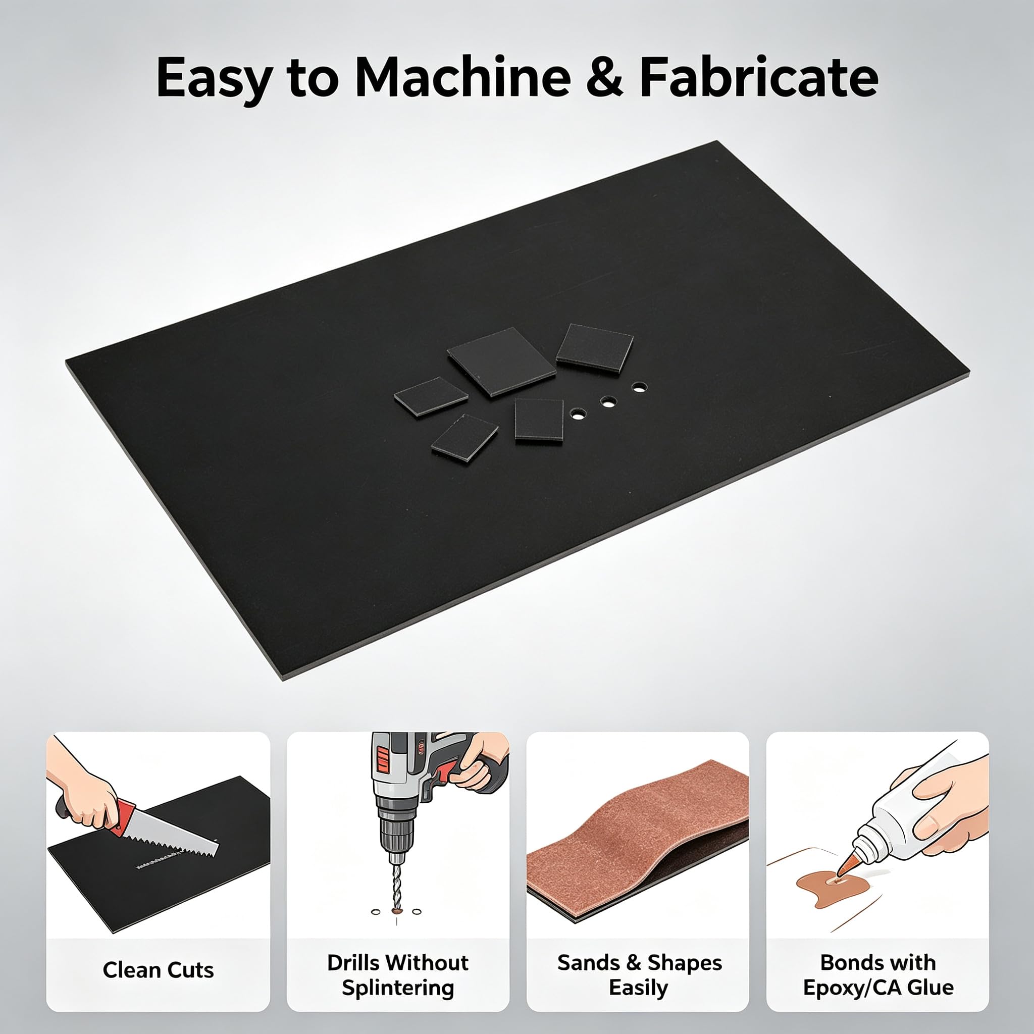 FR4 Fiberglass Sheet - 1mm Thick for RC Models & DIY -4 FR4 Fiberglass Sheet - 1mm Thick for RC Models & DIY -4