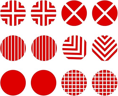 Miniatura 1 de Juego de 12 calcomanías de vinilo para pared, patrones circulares, 10 x 10 pulgadas cada uno, decoración urbana moderna para decoración del hogar,