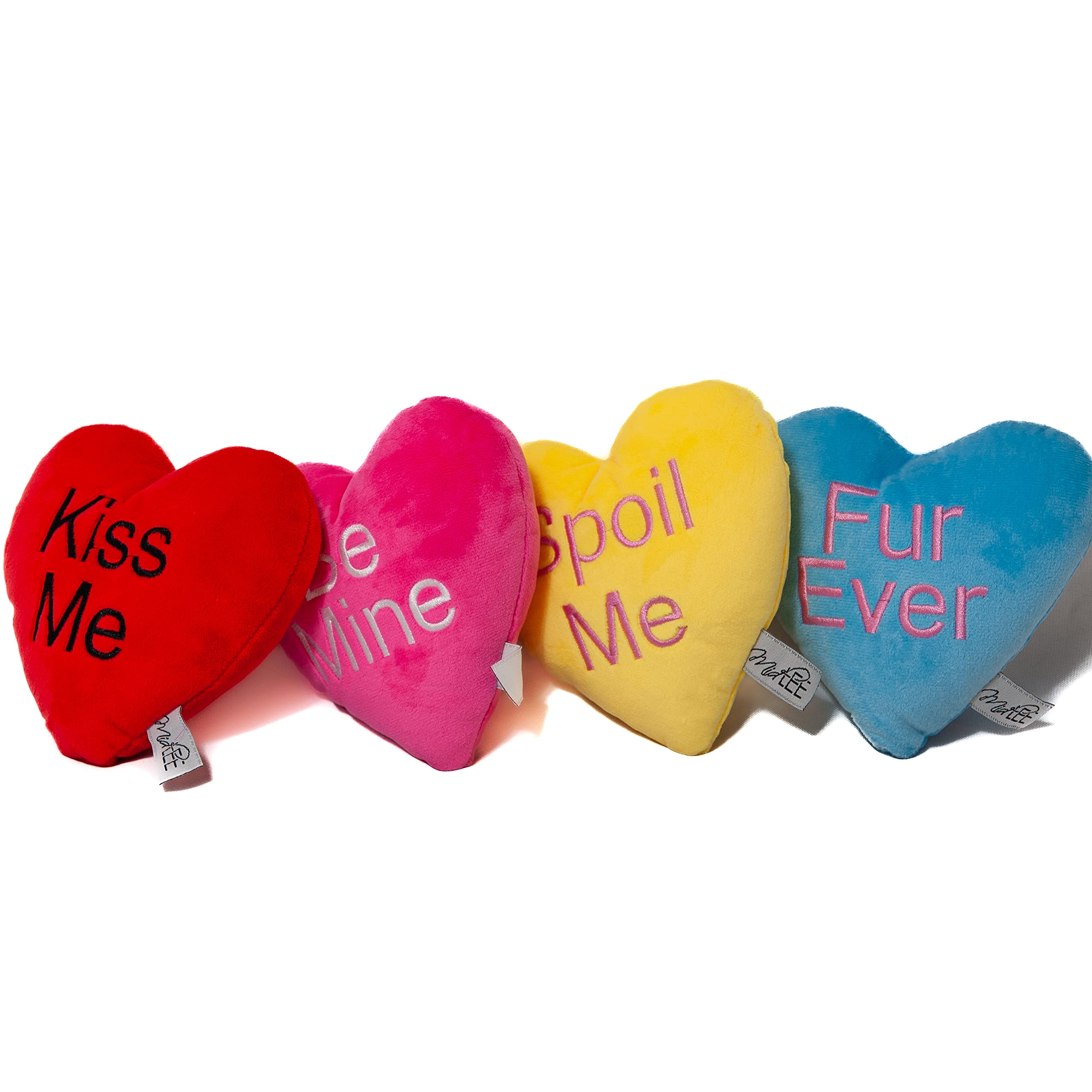 Candy Heart Valentinstag Hundespielzeug, groß, 4 Stück