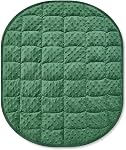 TONGDADA Couverture de lap pondérée 7lbs pour Adulte,Parfait pour la détente, Lounge, Coucher, Dormir & Voyage, couverture du corps pesante de Luxury Minky, couverture de jet de poids vert foncé Minky Dot, 29" x 24"