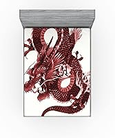 Vista 244 de Ambesonne - Sábana bajera ajustable multicolor, en colores y tres tamaños Azul y gris