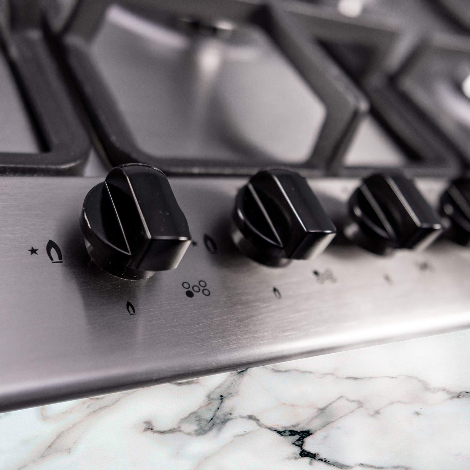 Buy SIA 70cm Stainless Steel 5 Burner Gas Hob And Curved Glass Cooker