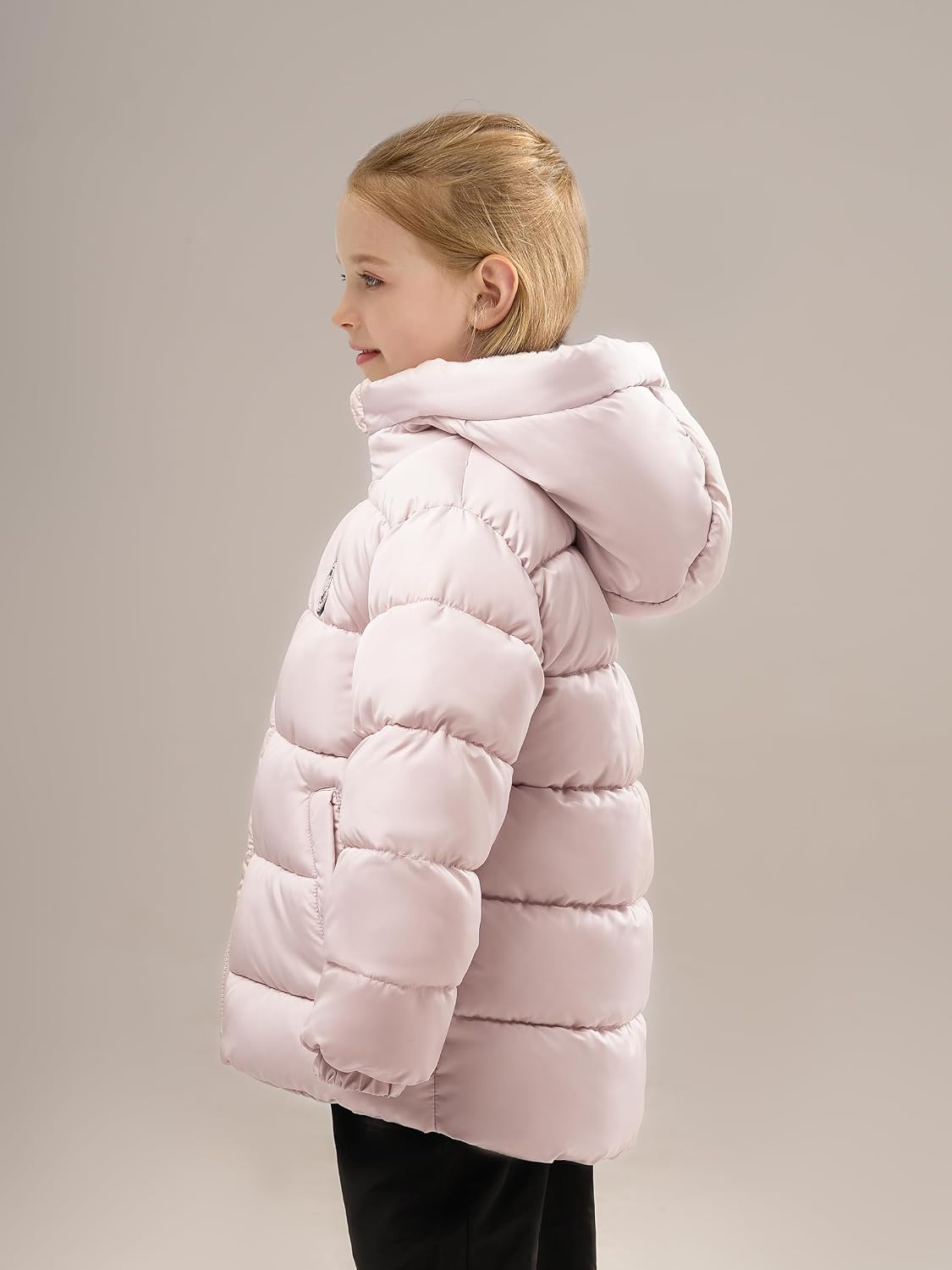 maoo garden Little Girls Winter Jacket 4-7 Years Toddler Puffer Fleece Lined Lightweight Water-Resistant Coat